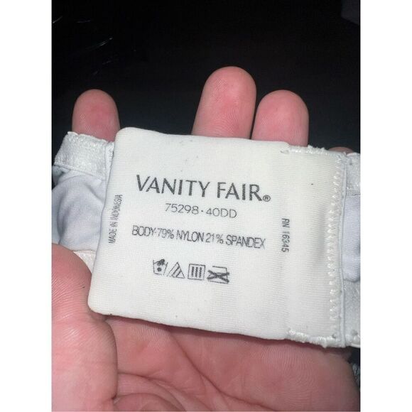 Vanity Fair White Bra Woman’s Size 40DD Preowned Style 75298 - Picture 7 of 14